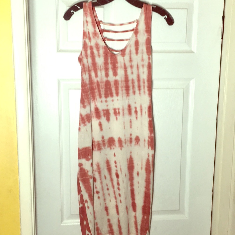 Skin tight tye dye long dress